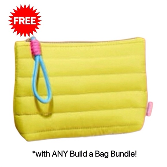 🎉FREE w $25+ Bundle! Ipsy Glam Bag On The Bright Side Yellow Quilted Puffer *NEW - Picture 1 of 5